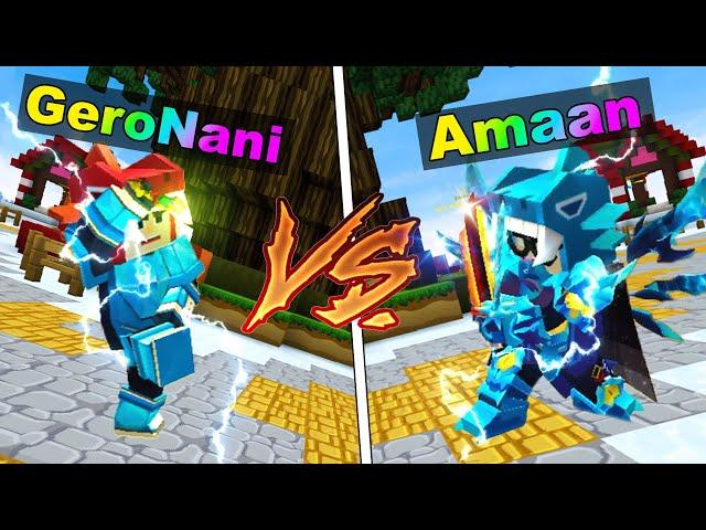 INSANE Battle - Amaan BG VS GERO Nani in Bedwars