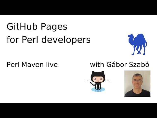 GitHub Pages for Perl developers