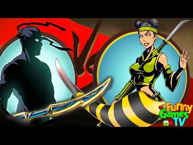 WASP STING cartoon game Shadow Fight 2 the shadow BATTLE WITH a WASP