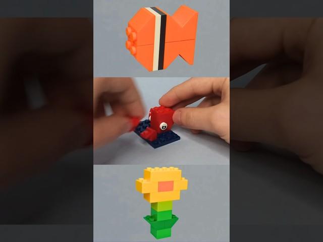  LEGO Ideas Octopus / Pulpo Tutorial #lego #tutorial #animals #octopus #flower #fish #shorts