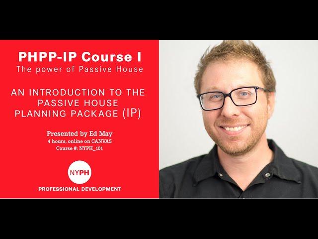 Training | An Introduction to the Passive House Planning Package (IP)