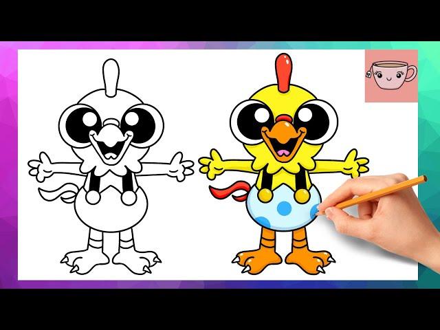 How To Draw Clucky Jr. from Clucky's Logic | Gametoons | Easy Drawing Tutorial