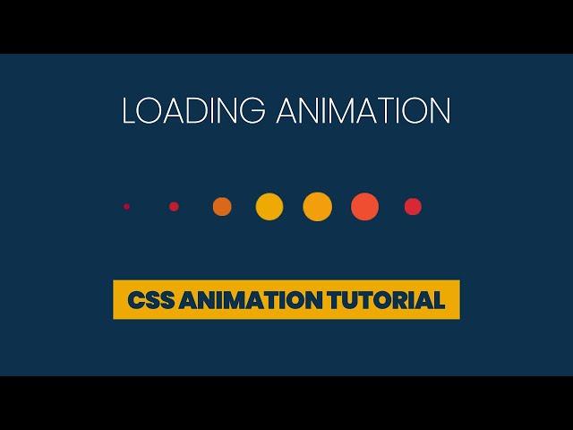 Creative CSS Loading Animation | CSS Animation Tutorial