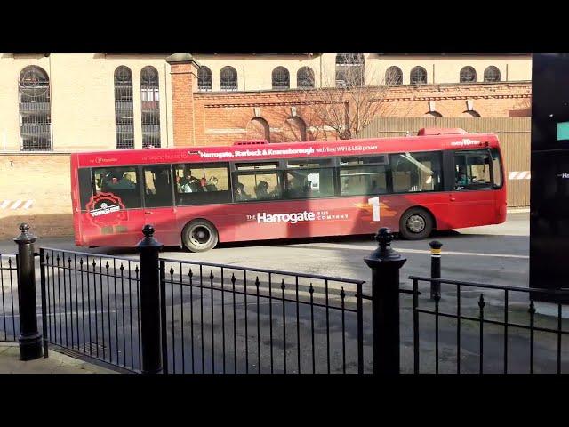 Buses in Harrogate Town Centre February 2023