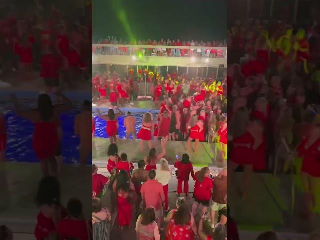 Scarlet Night on Virgin Voyages Scarlet Lady #shortsfeed #shortsyoutube #virginvoyages #party