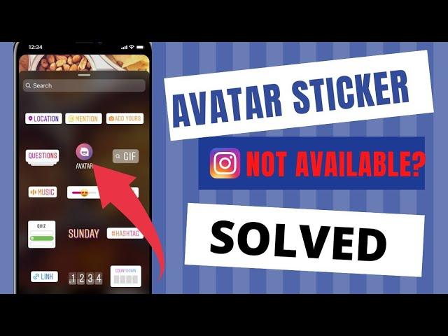 Avatar Sticker Not Showing On Instagram Story Problem Solved