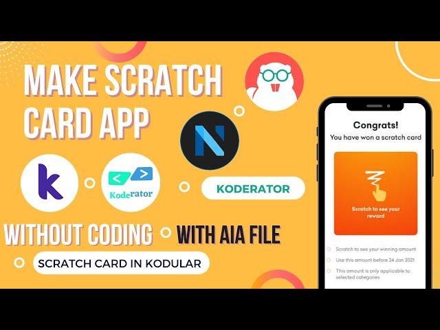 Make Scratch card view app in Kodular,Niotron || DV Nigam || By Koderator || #kodulartutorials