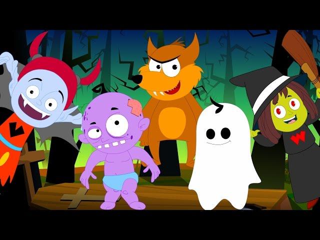 five little monsters | scary rhymes | halloween song | nursery rhymes | kids songs