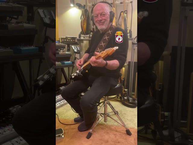 David Gilmour recording in the studio [March 2025]