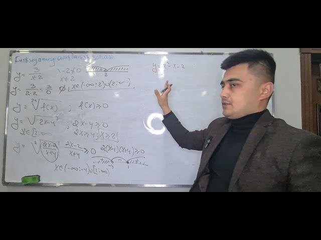 Funksiyaning aniqlanish sohasi. #mathematics #matematika