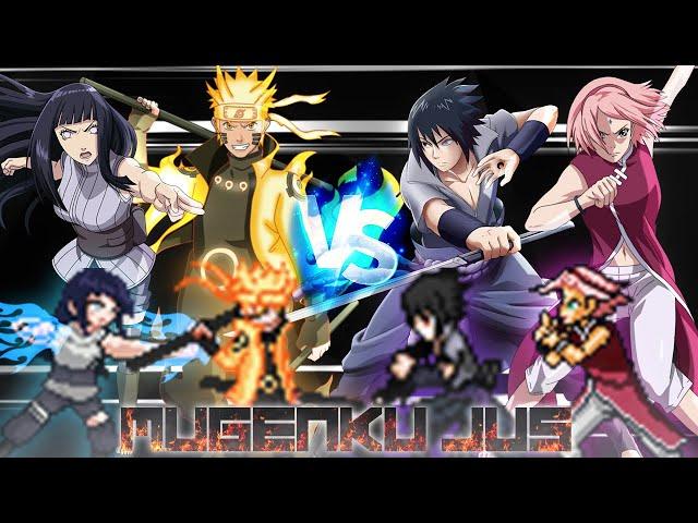 Naruto (all forms) & Hinata The Last VS Sasuke Rinnegan & Sakura BNG ANIME MUGEN JUS