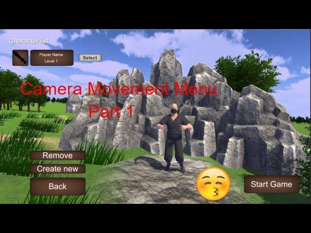 Unity 3D tutorial: Main Menu Camera Movement with buttons #1.4. #part 1