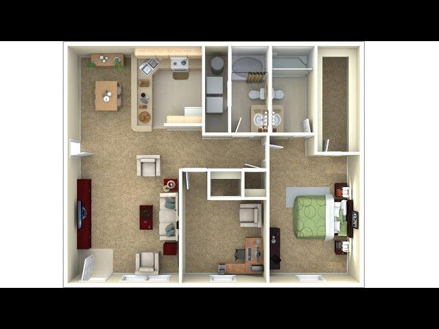 Bennington Floor Plan - The Pointe at Evans Lake Apartment in Poland, OH