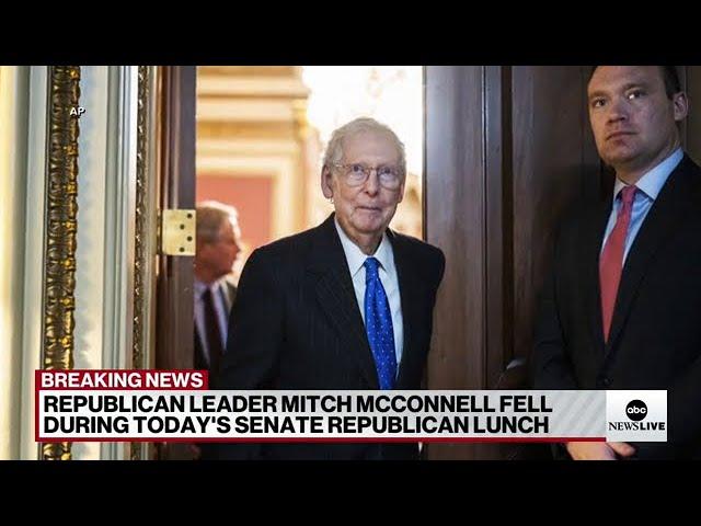 Mitch McConnell falls during Senate Republican lunch