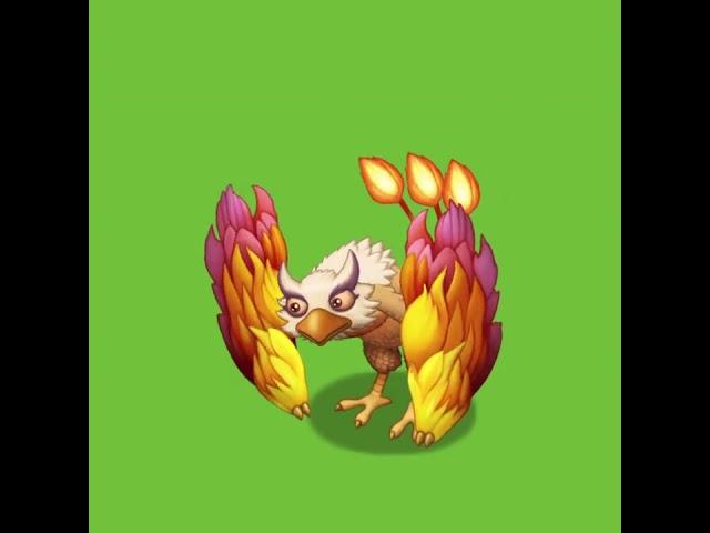 Glowl Green Screen [idle_fire_haven] | My Singing Monsters