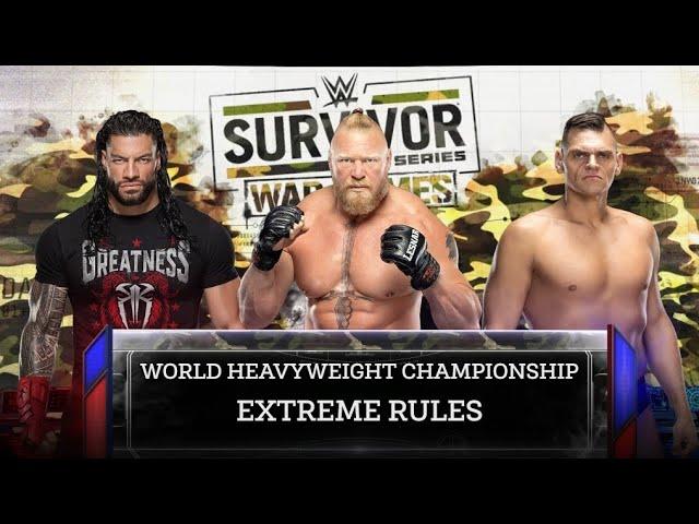 Roman Reigns vs Brock Lesnar vs Gunther | WWE Survivor Series 2024 | WWE 2k24 Gameplay 4k