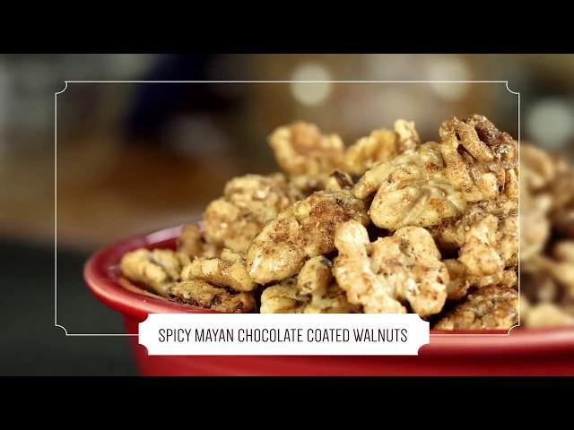 Spiced Mayan Chocolate Coated Walnuts