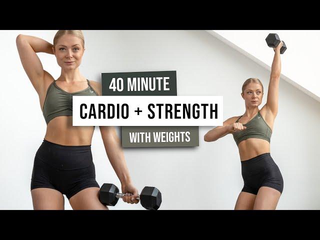 40 MIN SWEAT + STRENGTH Workout With Weights - Full body Toning & Strengthening Home Workout