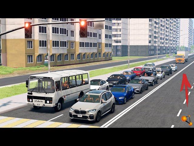 СОН ДЛЯ СЛАБАКОВ! УСНУЛ ПЕРЕД ПРОБКОЙ НА ФУРЕ | BeamNG.drive