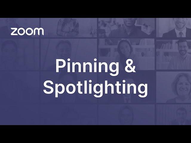 Pinning and Spotlighting Participants