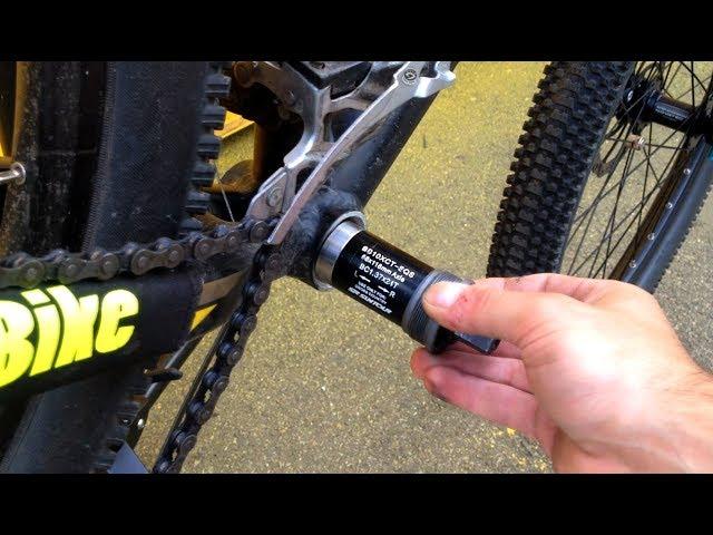 Замена каретки, Замена шатунов под квадрат. how to replace bottom bracket