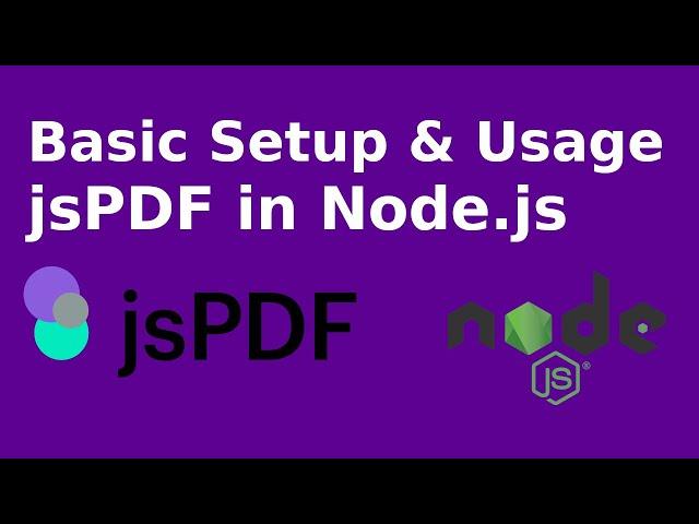 node & jspdf tutorial part-1: basic setup and usages of jspdf with nodejs