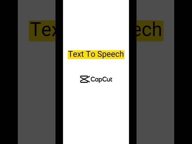 Capcut Text to speech ️ #shorts #short #capcut #capcuttexttospeech