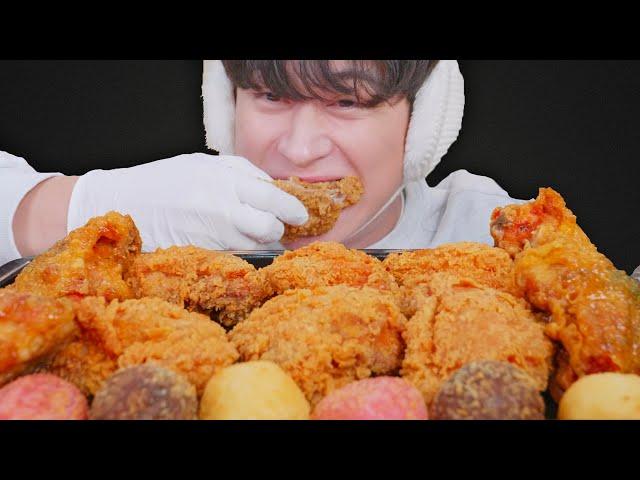 BBQ new golden olive whole chicken leg mukbang 