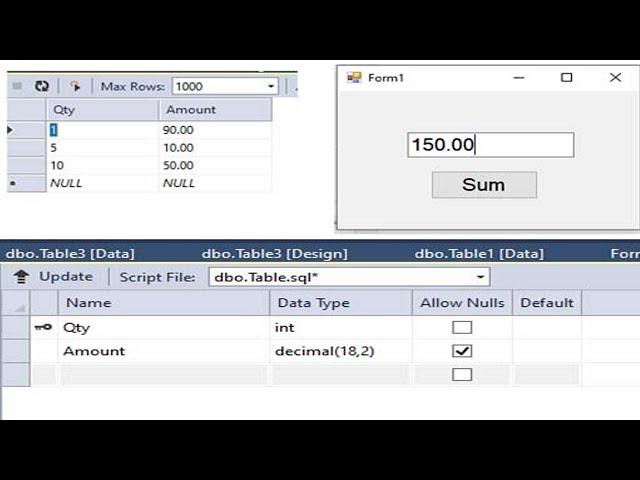 SQL Server Column Sum + Result Show in Text Box Visual Basic.Net