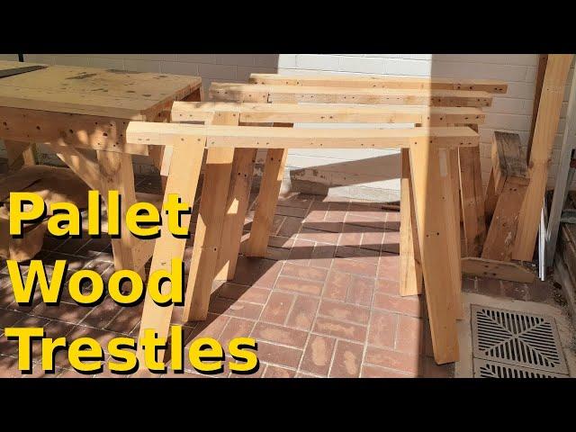 Building simple trestles (sawhorses) from pallet wood