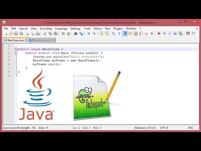 Compile and Run Java Application in Notepad++