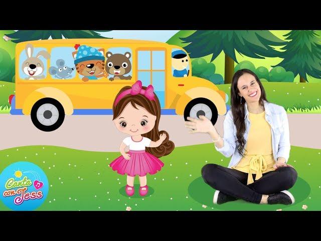 The Wheels on the Bus in Spanish - Las Ruedas del Autobús | Action Song for Kids