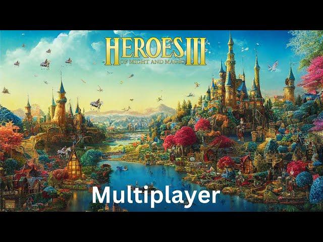 Heroes 3 Multiplayer: 4 Players 2 vs 2 Random Map part2