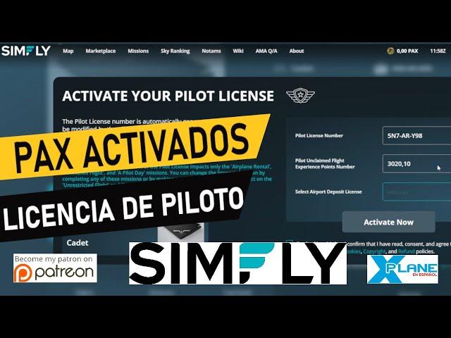 X-Plane Español | Simfly.io | ACTIVAR LICENCIA DE PILOTO Y GANAR PAX