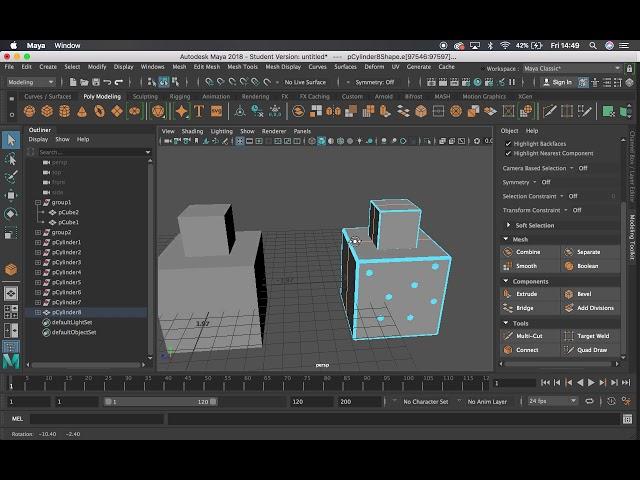 01  Creating a Low and High Poly Mesh and Baking Preparation Maya