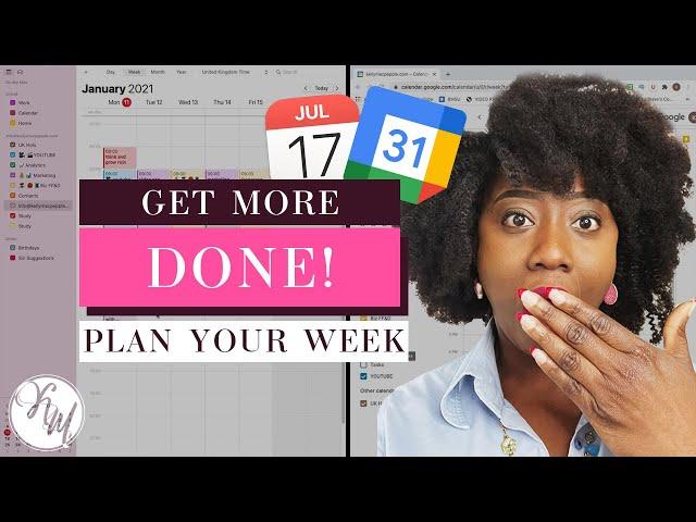 PLAN WITH ME: google calendar vs apple calendar TIME BLOCKING(How to get more done)