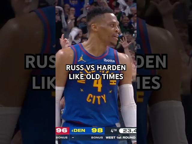 Westbrook hits the clutch three then Harden floats it for the tie!