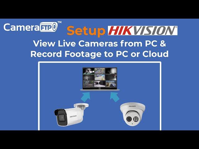 How to Setup Hikvision IP Camera to Record to PC/Cloud and View Live Video From a PC