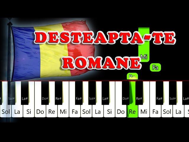 Desteapta-te Romane Imnul National al Romaniei Tutorial PIAN