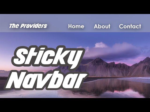 Bootstrap 4 Responsive Navigation Bar | Sticky Navbar with Smooth Scroll | no JQuery | Source File