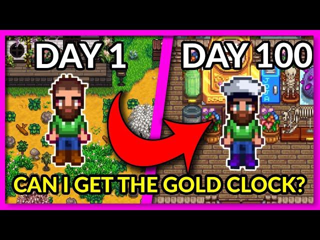 I Played 100 Days of Stardew Valley To Acquire the Gold Clock!