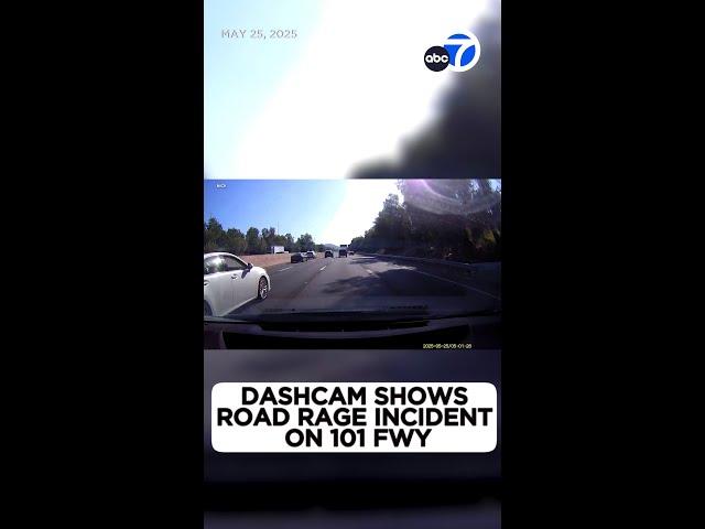 Frightening road rage incident caught on video on 101 Freeway