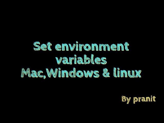 How to set environment variable permanently in MacOs / Linux / Windows | Set environment variables.