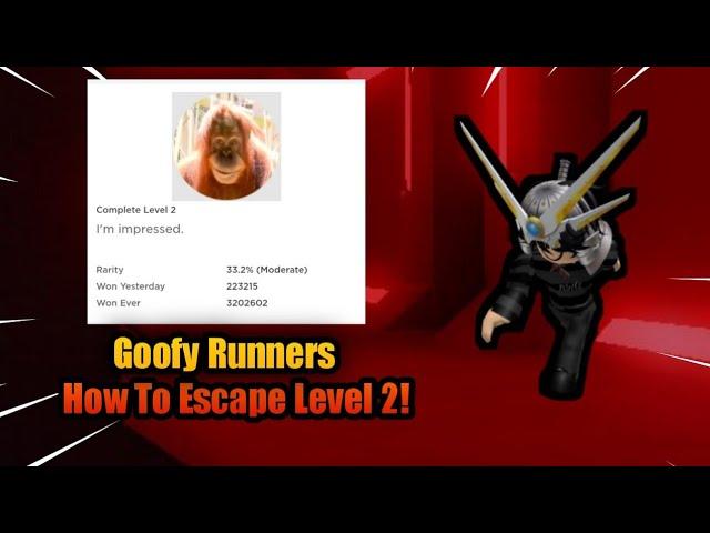 How To Get The "Complete Level 2" Badge In Goofy Runners | Roblox