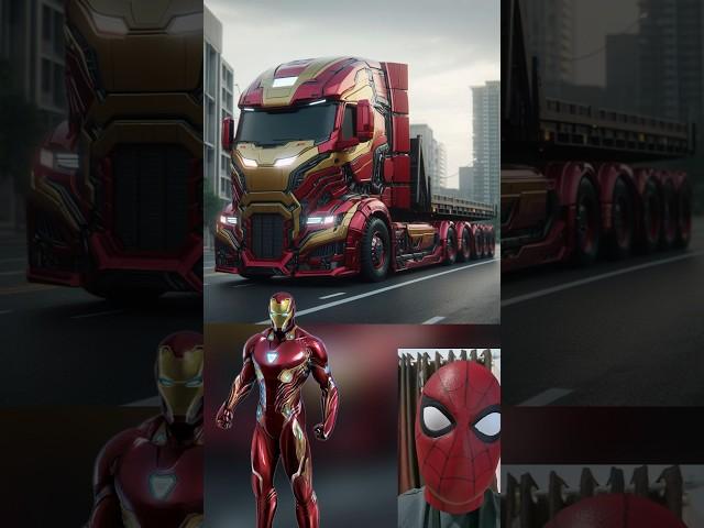 Superheroes but loader truck  Marvel & DC-All #comicbookcharacters  #avengers#shorts