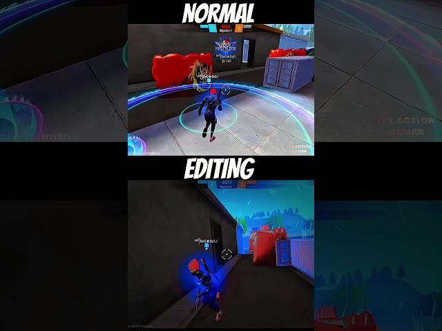 NORMAL VS EDIT⇨The Power Of Game Editing #shorts #shortvideo  #freefireclips