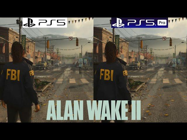 Alan Wake 2 PS5 vs PS5 Pro - update 1.2.7 - Graphics Comparison - Framerate - Loading Times - 4K