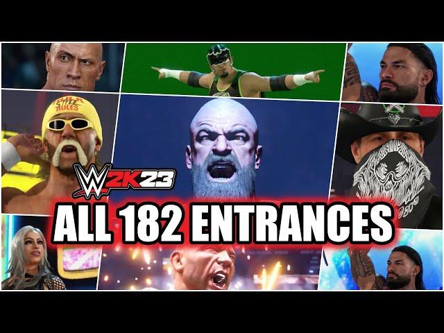 WWE 2K23 All 182 Characters Entrances - Full Roster