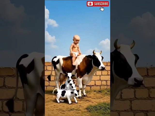 You Don’t Believe Your Eyes — Baby Became a Cow!  #shorts