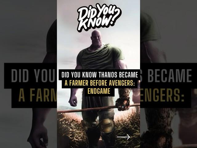 Did You Know?  Thanos Became a Farmer in the Comics? Marvel’s Surprising Storyline! #Thanos #Marvel